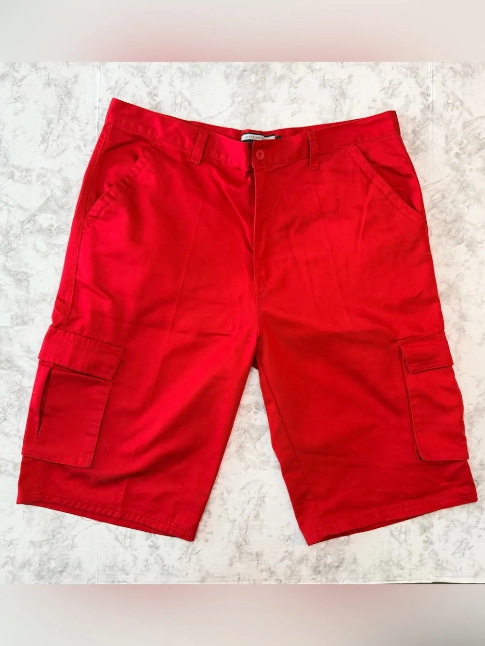 Red Men's Cargo Shorts